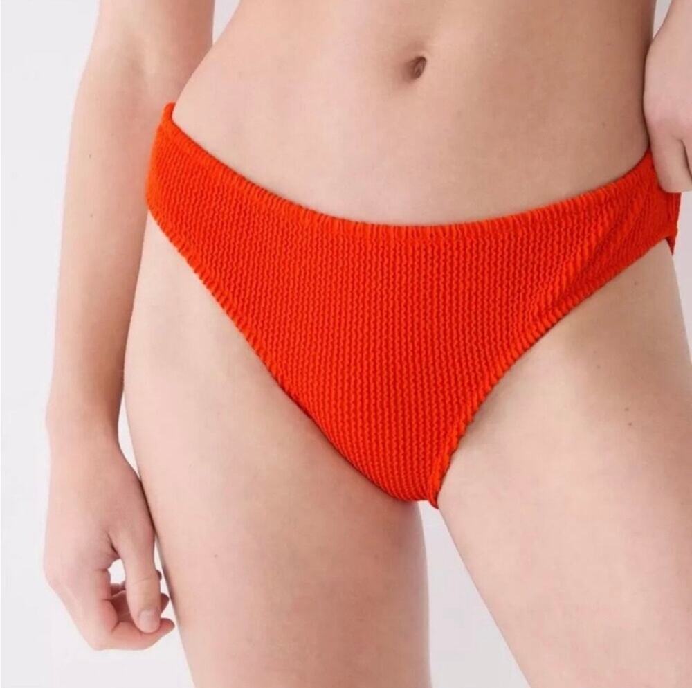 J. Crew Orange Scrunchie Hipster Bikini Bottom Size XXS